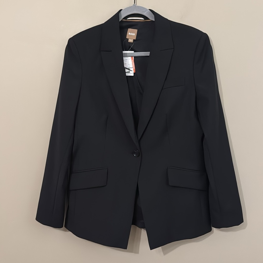 NWT- BOSS Jabinalah One-Button Virgin Wool Blazer, size 6 - Picture 5 of 12